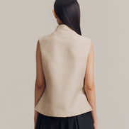 Suri Sleeveless Top in Bone