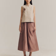 Aru Top in Bone