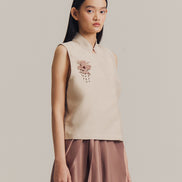 Aru Top in Bone