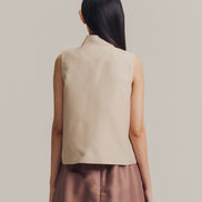 Aru Top in Bone