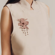 Aru Top in Bone