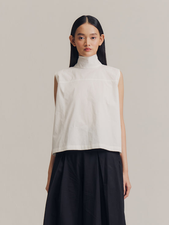 Runa Sleeveless Top in White