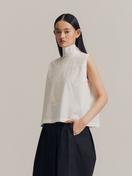 Runa Sleeveless Top in White