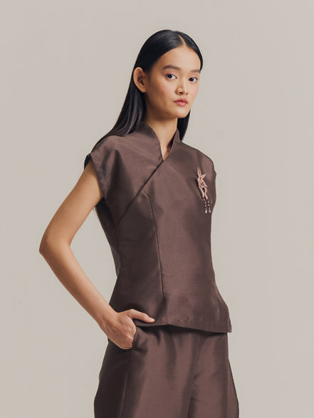Semi Top in Brown